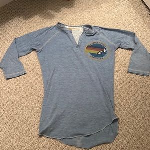 Aviator Nation Henley - Baby blue